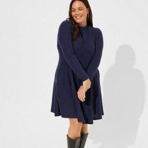 Super Soft By Torrid | Navy Blue Long Sleeve Dress